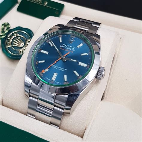 rolex milgauss z blue dial